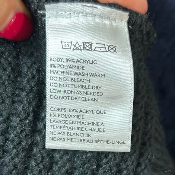 Your Neighbors Black and Blue Pullover Sweater Size L Crew Neckline - Picture 5 of 8